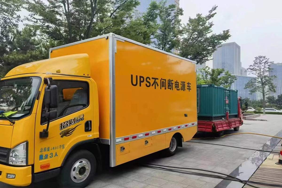 微山发电机租赁施工现场