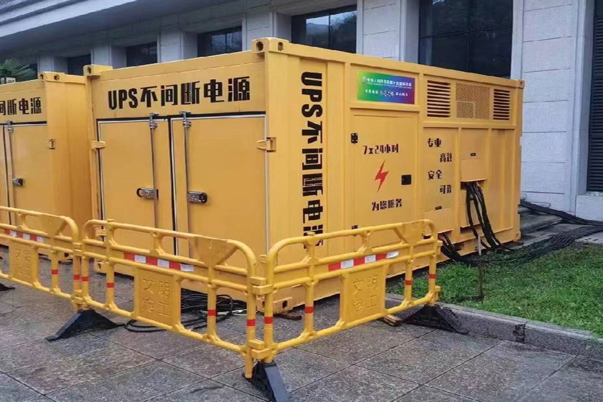 微山发电机租赁施工现场