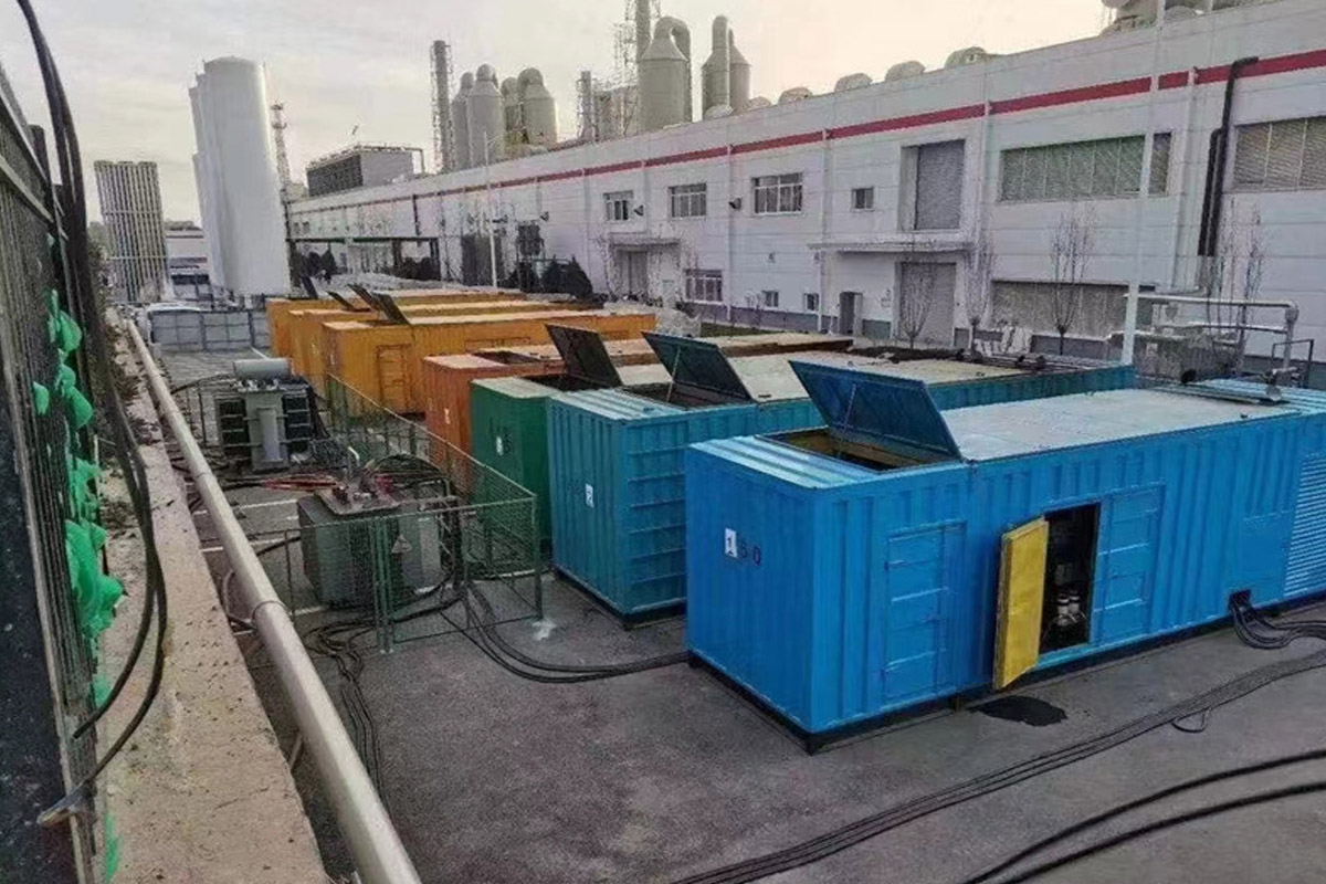 微山发电机租赁施工现场